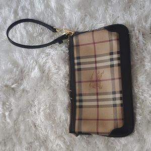 Burberry Haymarket Check Crossbody/ Wristlet